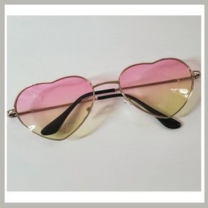 Accessories - Pink & Green Heart Sunglasses